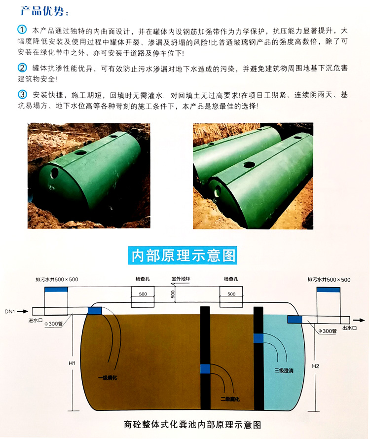 金台玻璃钢化粪池